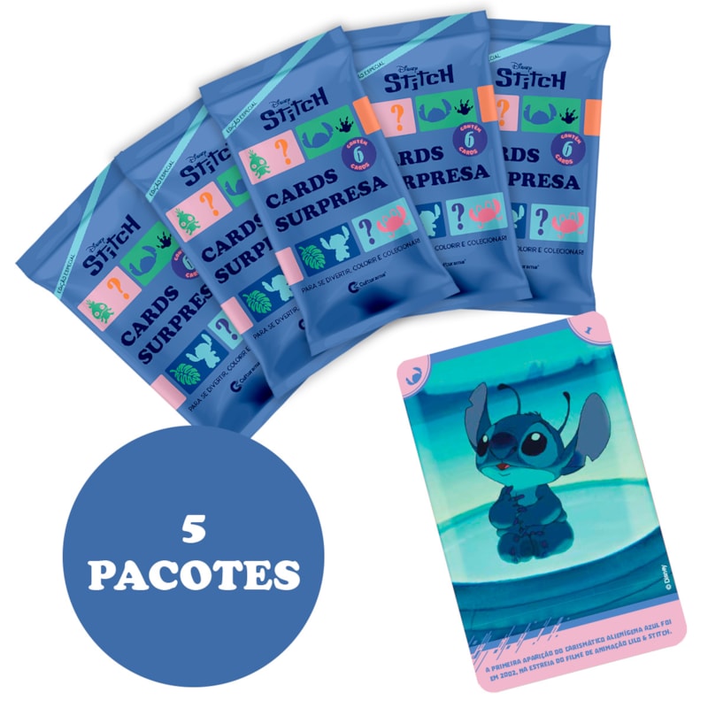 KIT CARDS STITCH COM 5 PACOTES