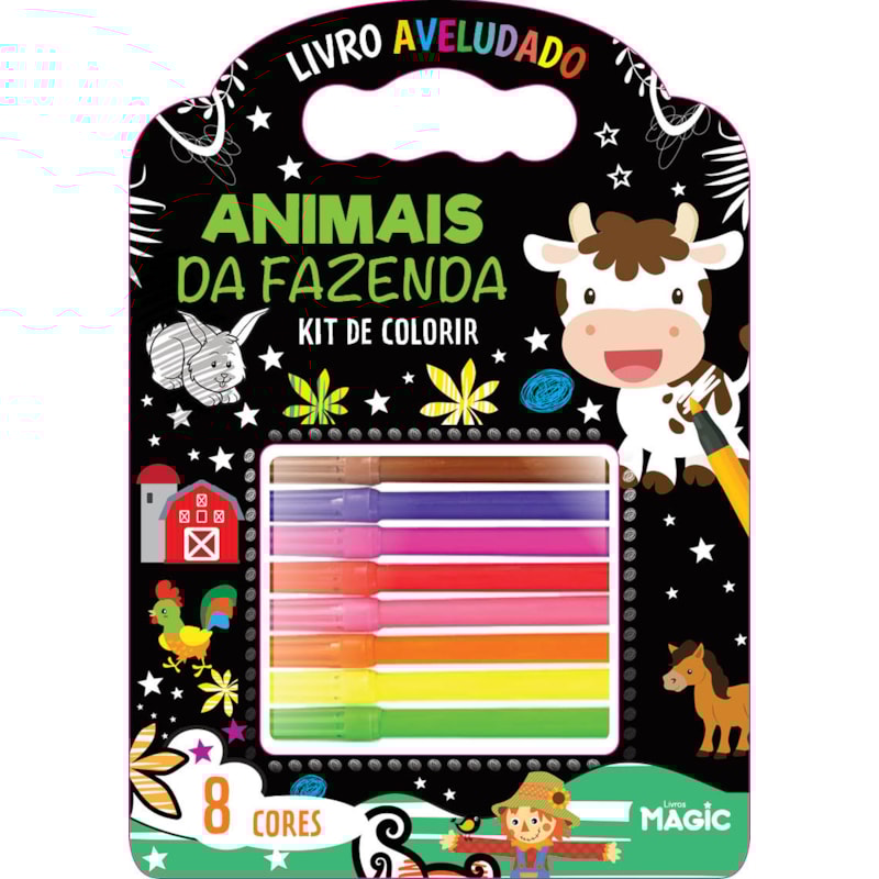 KIT DE COLORIR - ANIMAIS DA FAZENDA