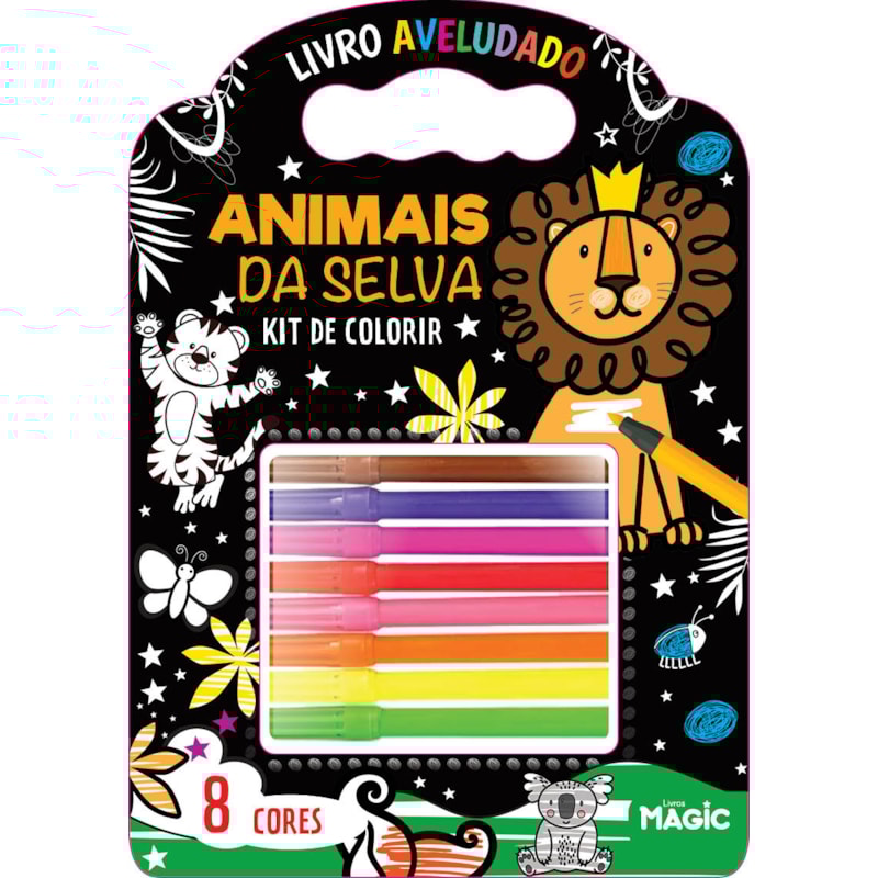 KIT DE COLORIR - ANIMAIS DA SELVA