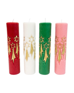 KIT DE VELAS PARA ADVENTO ESTRELA 30X7