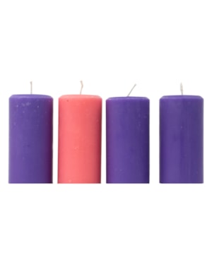 KIT DE VELAS PARA COROA DO ADVENTO 10X5