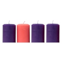 KIT DE VELAS PARA COROA DO ADVENTO 10X7