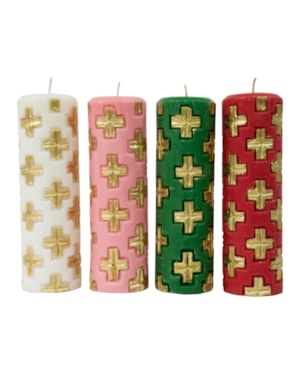 KIT DE VELAS PARA COROA DO ADVENTO BIZANTINA 22X7