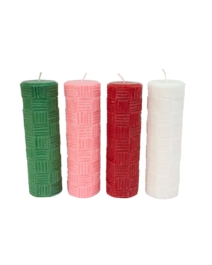 KIT DE VELAS PARA COROA DO ADVENTO FRISADA 22X7
