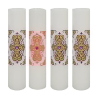 KIT DO ADVENTO LAETARE 3 ROXAS E 1 ROSA 30X7CM
