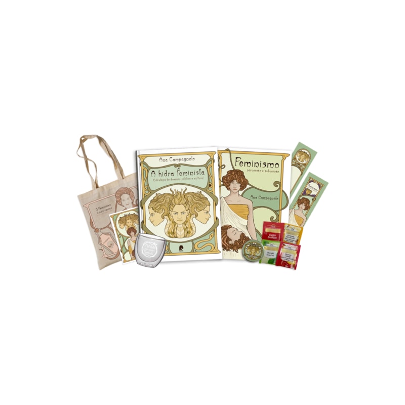 KIT - DOIS BEST-SELLERS DE ANA CAROLINE CAMPAGNOLO + ITENS EXCLUSIVOS PARA QUEM BUSCA COMPREENDER A FUNDO AS ORIGENS, ESTRATÉGIAS E IMPACTOS DO MOVIMENTO FEMINISTA AO LONGO DA HISTÓRIA, ESTE KIT REÚNE DUAS DAS OBRAS MAIS CONTUNDENTES E ESCLARECEDORAS
