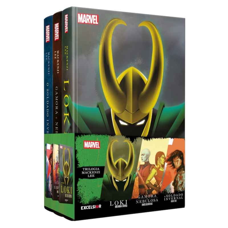 KIT ESPECIAL MARVEL - LOKI, SOLDADO INVERNAL E GAMORA & NEBULOSA: TRÊS LIVROS CAPA DURA: LOKI: ONDE MORA A TRAPAÇA + GAMORA & NEBULOSA: IRMÃS GUERREIRAS + O SOLDADO INVERNAL: FRENTE FRIA