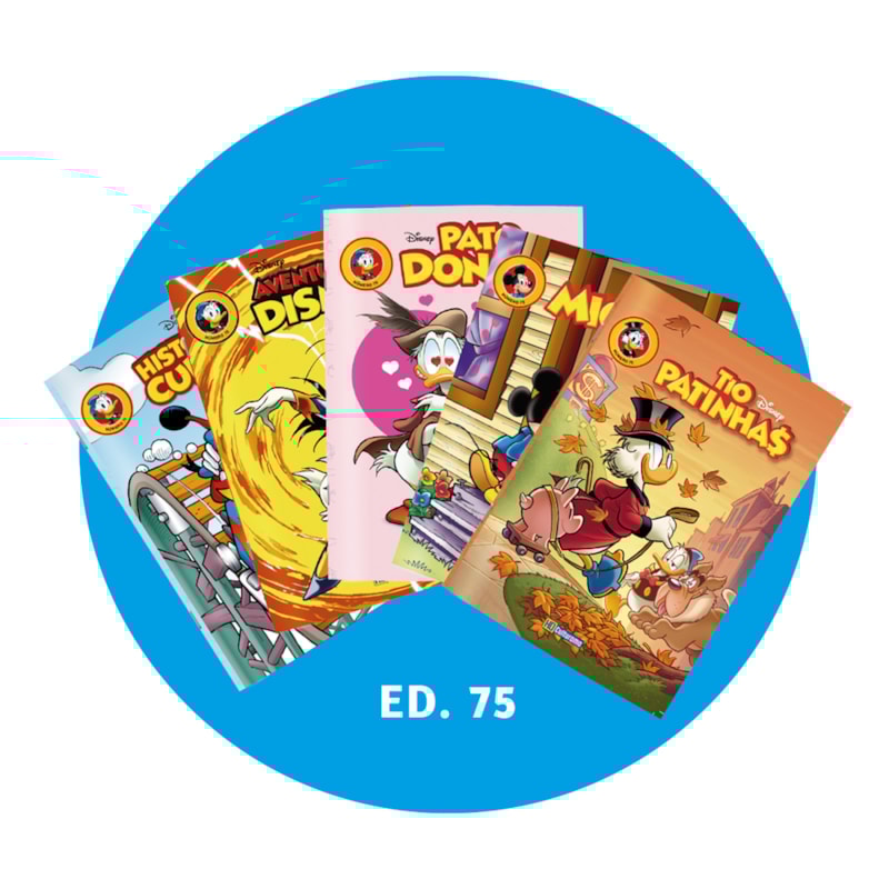 KIT GIBIS DISNEY EDIÇÃO 75 - JUNHO/2025 - COM 5 REVISTAS