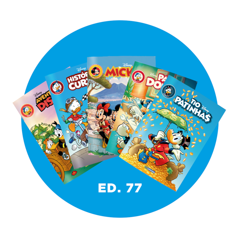 KIT GIBIS DISNEY EDIÇÃO 77 - AGOSTO/2025 - COM 5 REVISTAS