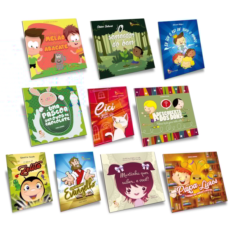 KIT LIVROS INFANTIS ESPÍRITAS - 10 LIVROS