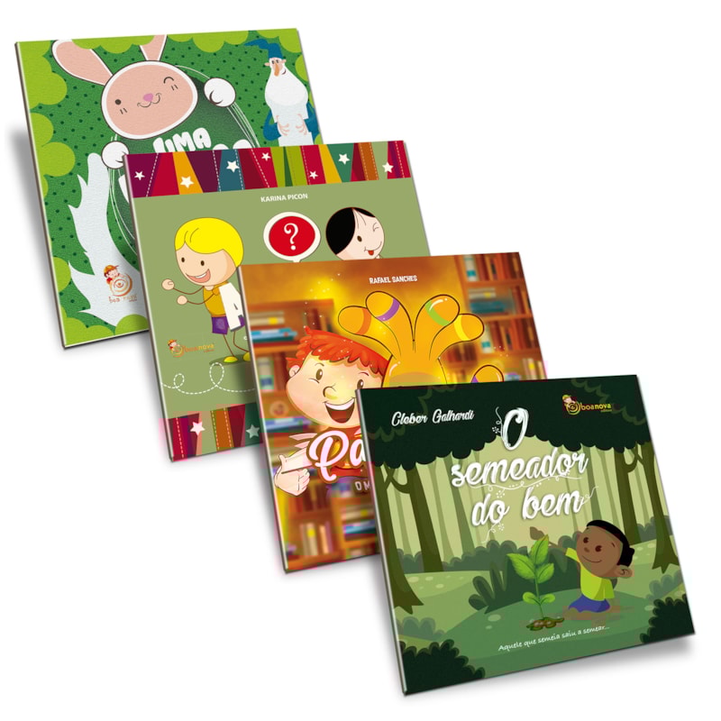 KIT LIVROS INFANTIS ESPÍRITAS - 4 LIVROS