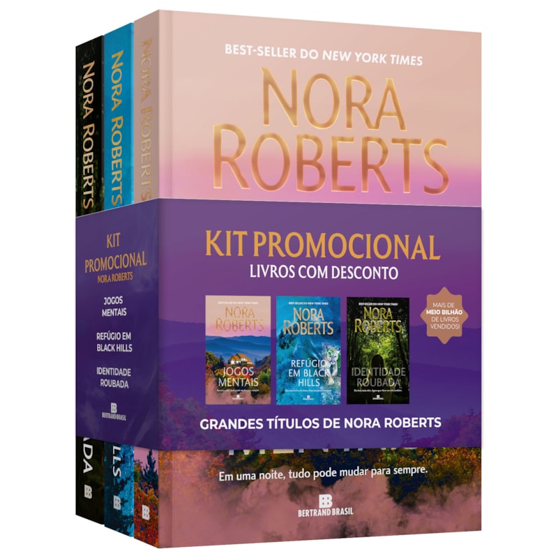 KIT NORA ROBERTS (JOGOS MENTAIS + REFÚGIO EM BLACK HILLS + IDENTIDADE ROUBADA)