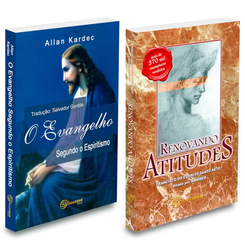 KIT O EVANGELHO SEGUNDO O ESPIRITISMO (BOA NOVA) + RENOVANDO ATITUDES