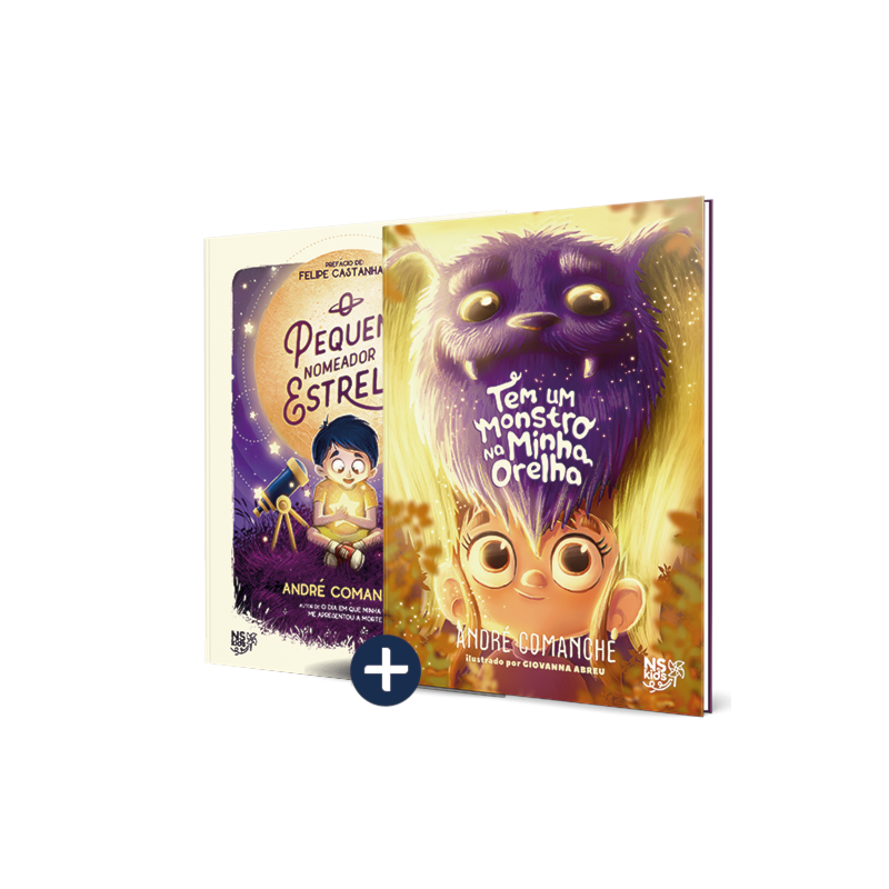 KIT O PEQUENO NOMEADOR DE ESTRELAS + TEM UM MONSTRO NA MINHA ORELHA