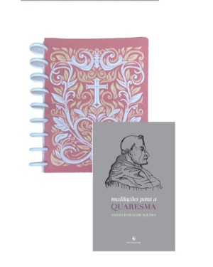 KIT PLANNER DA QUARESMA SANTO TOMÁS DE AQUINO- CAPA ROSA