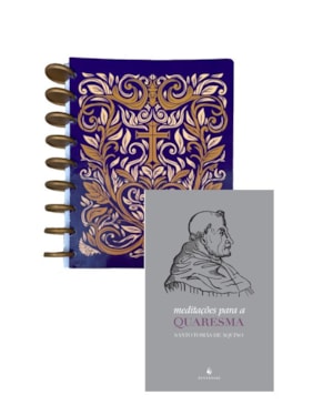 KIT PLANNER DA QUARESMA SANTO TOMÁS DE AQUINO- CAPA ROXA