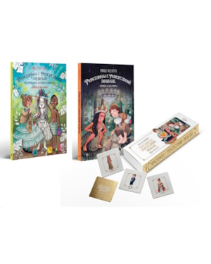 KIT PRINCESINHAS E PRINCIPEZINHOS DO BRASIL - LIVRO TEXTO E LIVRO PARA COLORIR - COM JOGO DA MEMÓRIA