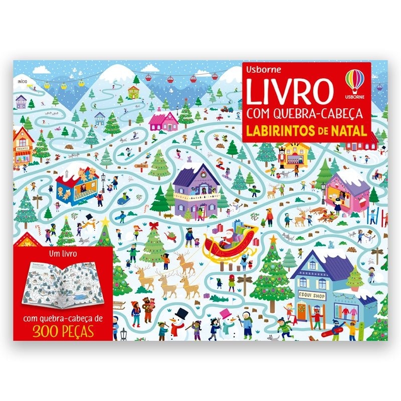 LABIRINTOS DE NATAL: LIVRO COM QUEBRA-CABEÇA