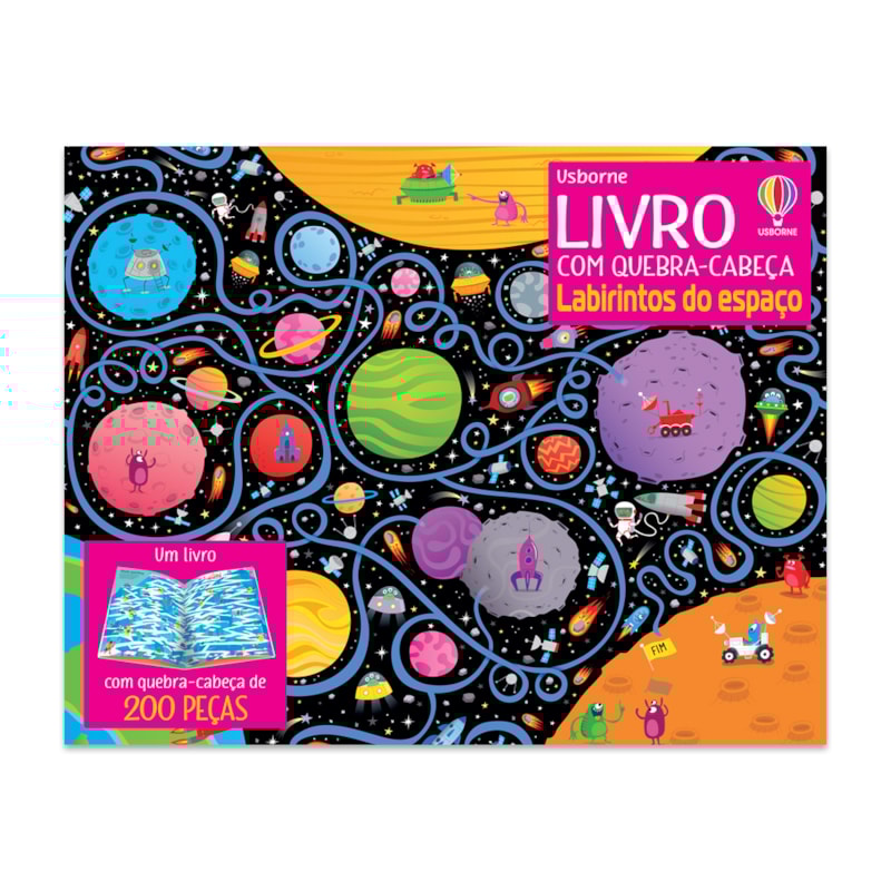LABIRINTOS DO ESPAÇO: LIVRO COM QUEBRA-CABEÇA