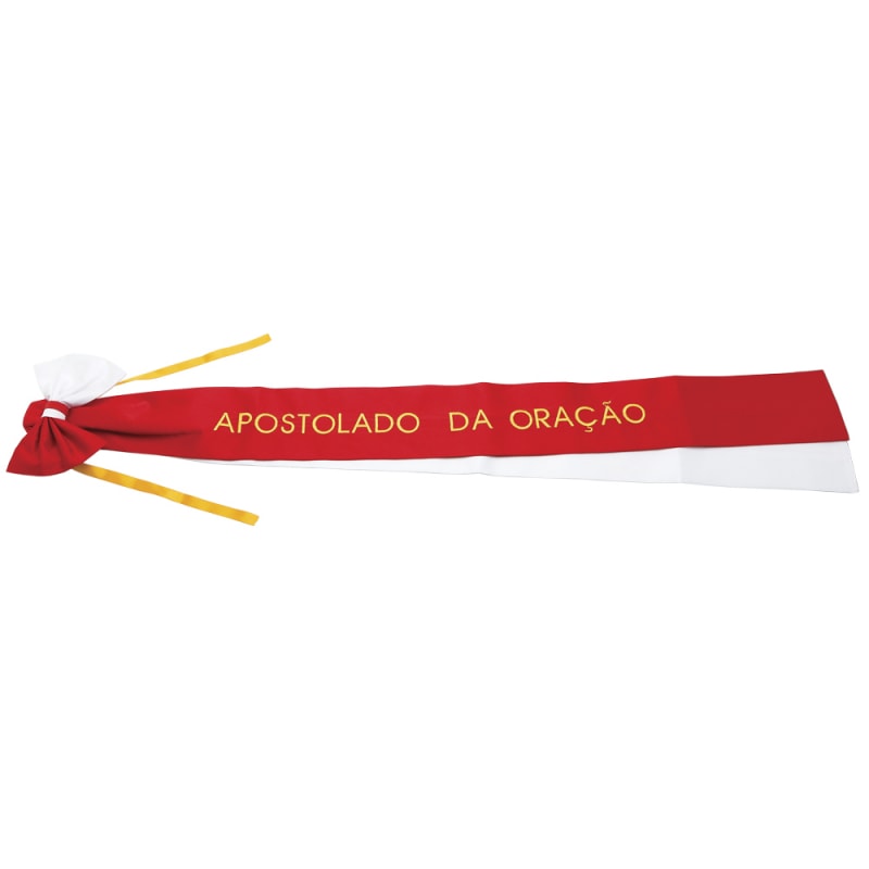 LAÇO DO APOSTOLADO DA ORAÇÃO CETIM BORDADO PERSONALIZADO