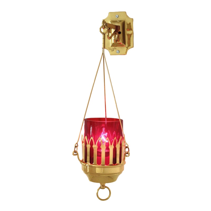 LAMPADA DO SANTISSIMO DOURADA - 25X8CM