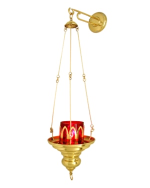 LAMPADA DO SANTISSIMO DOURADA - 50X15CM