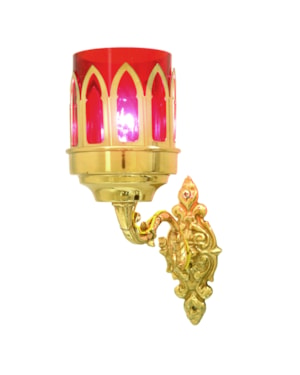 LAMPADA DO SANTISSIMO DOURADA CLÁSSICA - 23X19CM