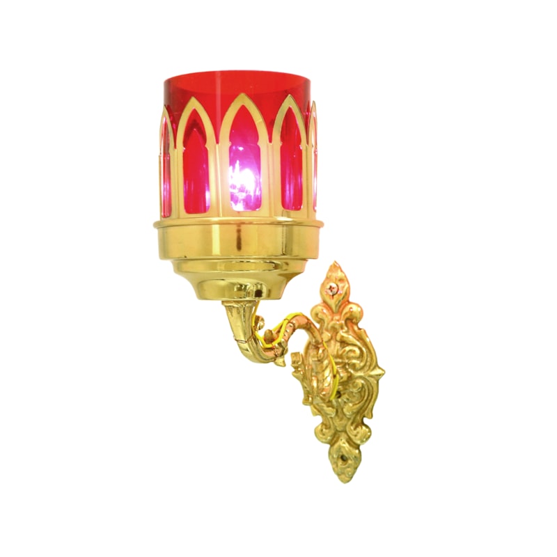 LAMPADA DO SANTISSIMO DOURADA CLÁSSICA - 23X19CM