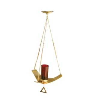 LÂMPADA PARA O SANTÍSSIMO TRINDADE 110CM DE ALTURA DOURADA