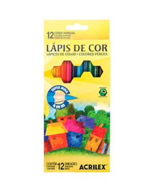 LÁPIS DE COR ACRILEX 12 CORES