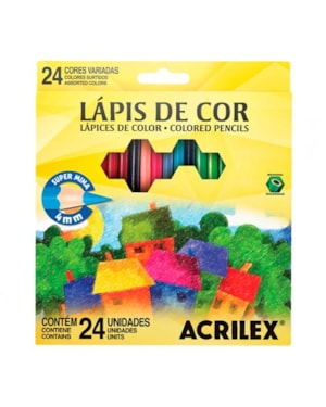 LÁPIS DE COR ACRILEX 24 CORES