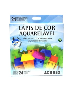 LÁPIS DE COR ACRILEX AQUARELAVEL 24 CORES
