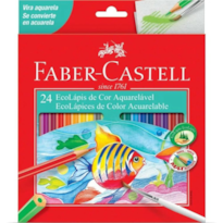 LÁPIS DE COR FABER CASTELL AQUARELAVEL COM 24 CORES