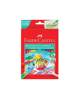 LÁPIS DE COR FABER CASTELL AQUARELÁVEL COM 36 CORES