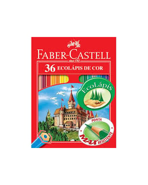 LÁPIS DE COR FABER ECOLÁPIS 36 CORES