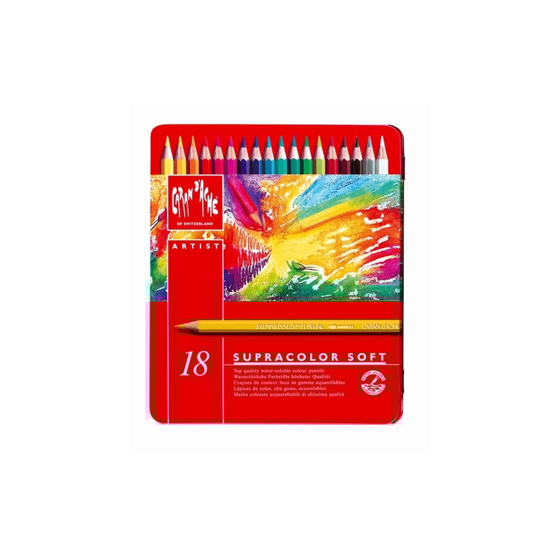 LAPIS DE COR SUPRACOLOR SOFT CARAN D´ACHE C/18 CORES