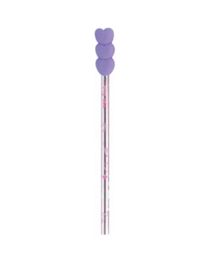LAPIS TRIS PRETO LOVE COM BORRACHA ROXO