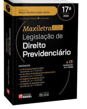 LEGISLAÇÃO DE DIREITO PREVIDENCIÁRIO - COLEÇÃO MAXILETRA