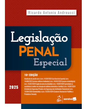 LEGISLAÇÃO PENAL ESPECIAL - 16ª EDIÇÃO 2025