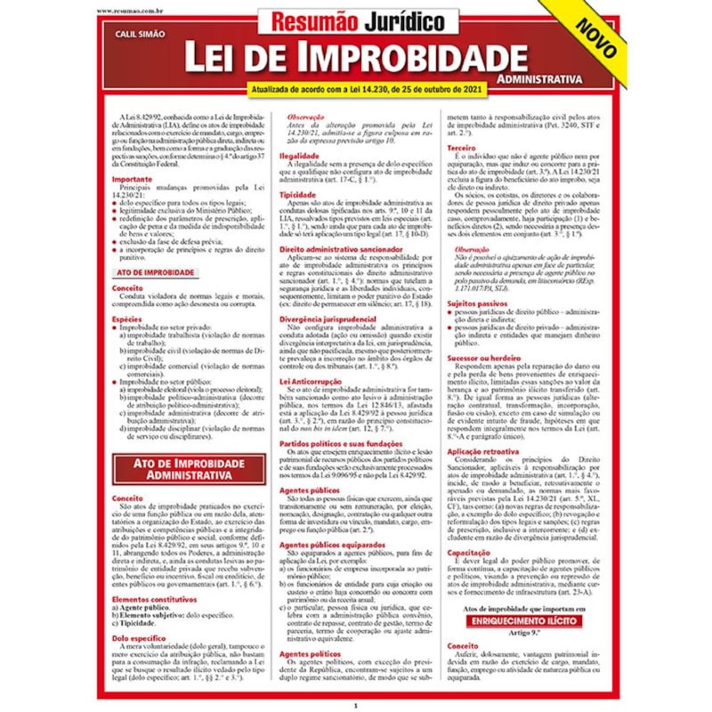 LEI DE IMPROBIDADE ADMINISTRATIVA