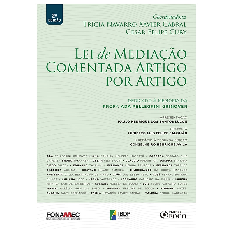 LEI DE MEDIAÇÃO COMENTADA ARTIGO POR ARTIGO