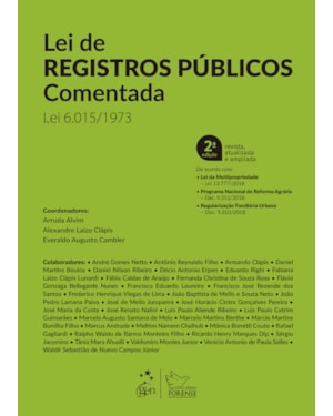 LEI DE REGISTROS PÚBLICOS COMENTADA - 2ª EDIÇÃO 2019