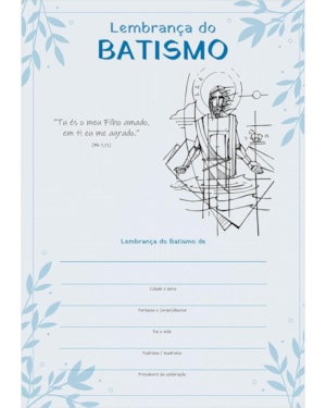 LEMBRANÇA SACRAMENTOS BATISMO