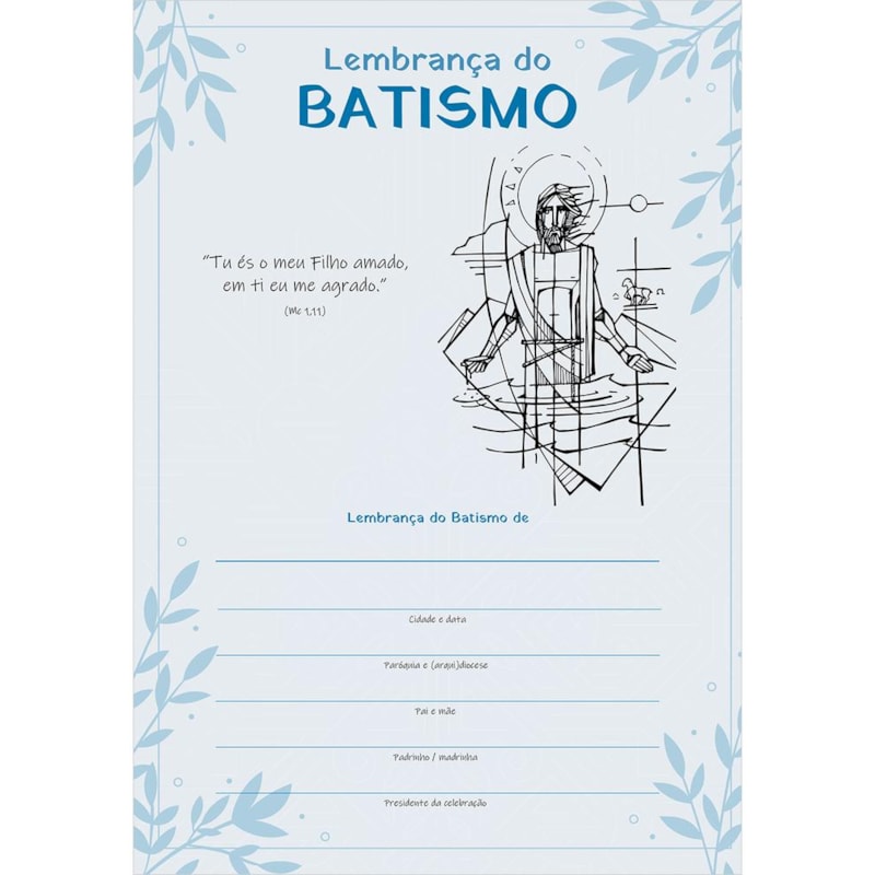 LEMBRANÇA SACRAMENTOS BATISMO