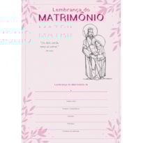 LEMBRANÇA SACRAMENTOS MATRIMONIO