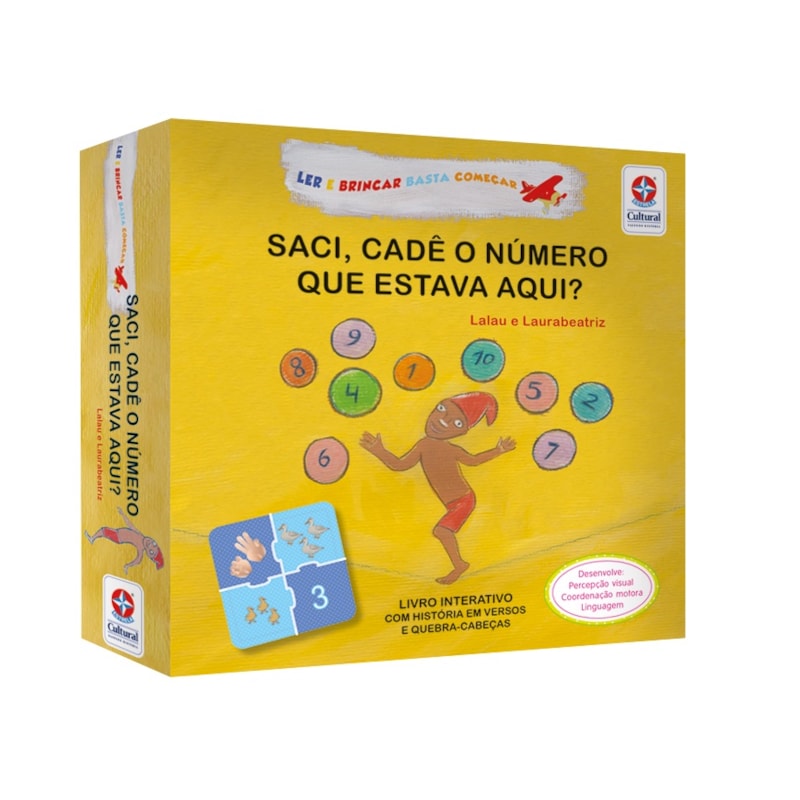 LER E BRINCAR BASTA COMEÇAR - SACI, CADÊ O NÚMERO QUE ESTAVA AQUI? - DIVIRTA-SE CONTANDO E BRINCANDO COM O SACI