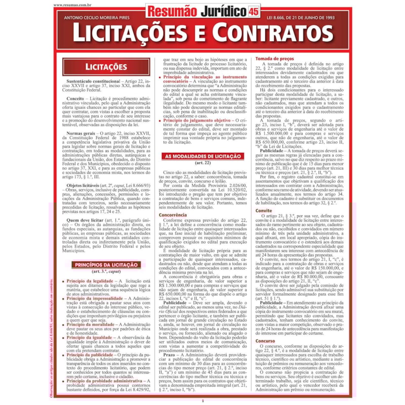 LICITACOES E CONTRATOS - 1
