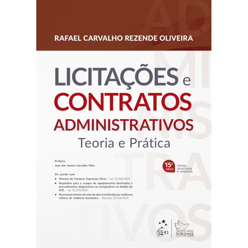 Licitações e Contratos Administrativos - Teoria e Prática - 15ª Edição 2026