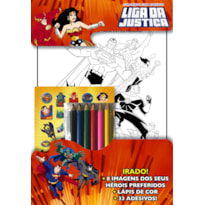 LIGA DA JUSTIÇA - COLORINDO COM ADESIVOS