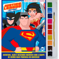 LIGA DA JUSTIÇA LIVRO PARA PINTAR COM AQUARELA